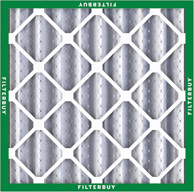 Filterbuy 20x20x4 Air Filter MERV 8 (MPR 700) Dust Defense Replacement (6-Pack), Electrostatic Pleated HVAC AC Furnace Filters, Made in USA (Actual Size: 19.50 x 19.50 x 3.63)