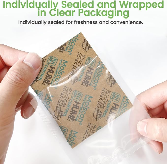 8 Gram 15 Pack 69% Two-Way Humidity Control Packs for Storing 1 oz, Size 8 for Travel Case Resealable Bags, Humidity Pack Moisture Control Packets Individually Wrapped