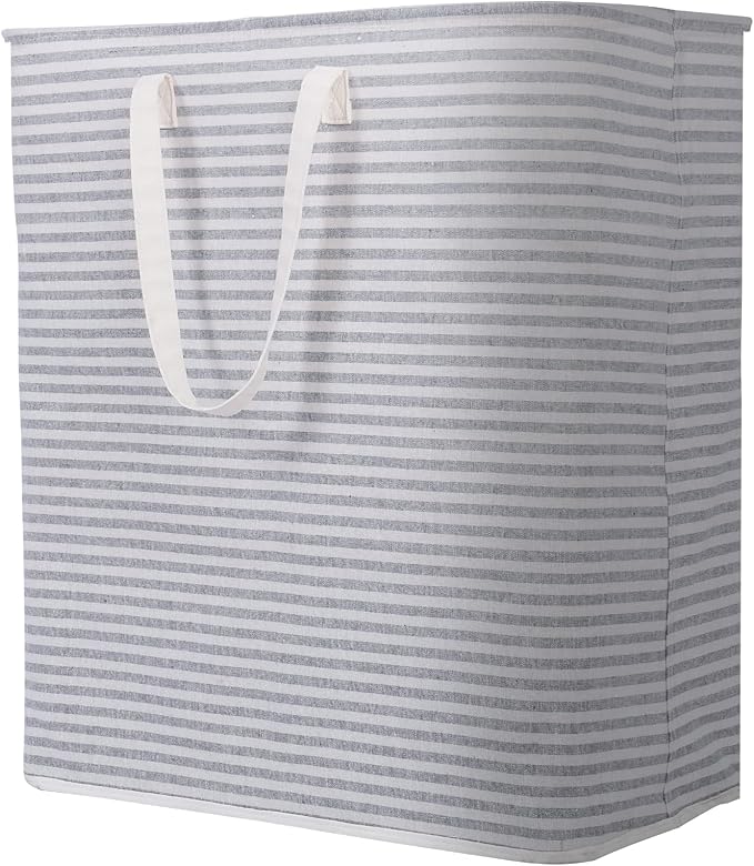 Lifewit Laundry Hamper Large Collapsible Laundry Basket, Freestanding Waterproof Clothes Hamper Storage with Easy Carry Handles for Clothes in Bedroom Bathroom College Dorm for Adults, Gray, 100L