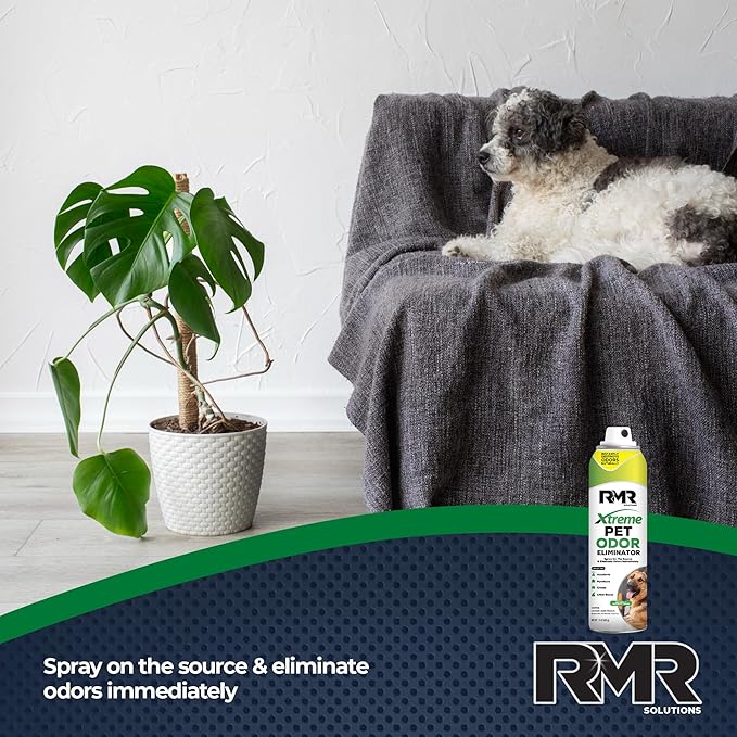 RMR Xtreme Pet Odor Eliminator Spray - Neutralize Strong Urine, Litter, Furniture, Crate, and Animal Smells, 15 Ounces, Unscented
