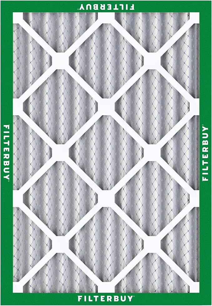 Filterbuy 24x30x2 Air Filter MERV 8 (MPR 700) Dust Defense Replacement (6-Pack), Electrostatic Pleated HVAC AC Furnace Filters, Made in USA (Actual Size: 23.50 x 29.50 x 1.75)