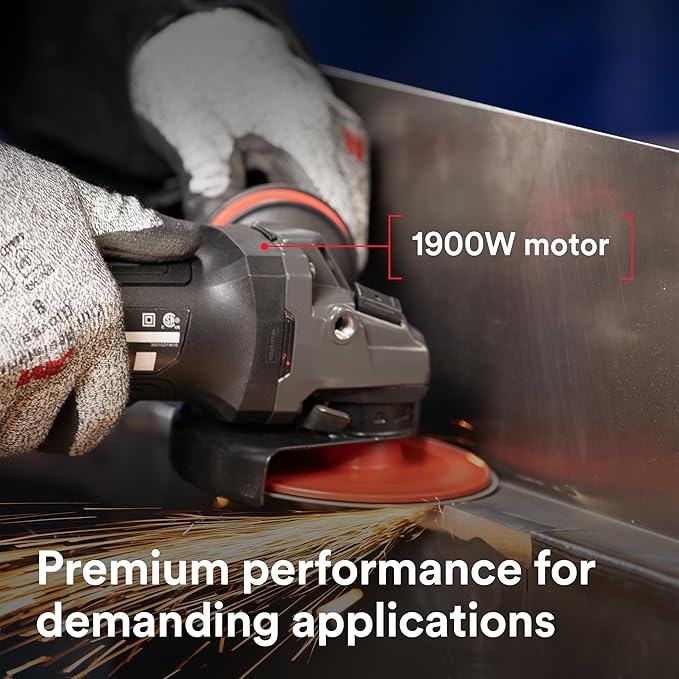 3M Electric Angle Grinder, 11131, VS, 6 in Paddle Switch, 13-Amp, 120V, for Cutting, Grinding, Polishing and Rust Removal,1 EA