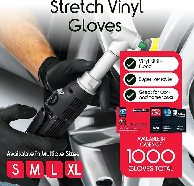 Inspire Black Nitrile Gloves | THE ORIGINAL Quality Black Gloves Disposable Latex Free | 4.5 Cooking
