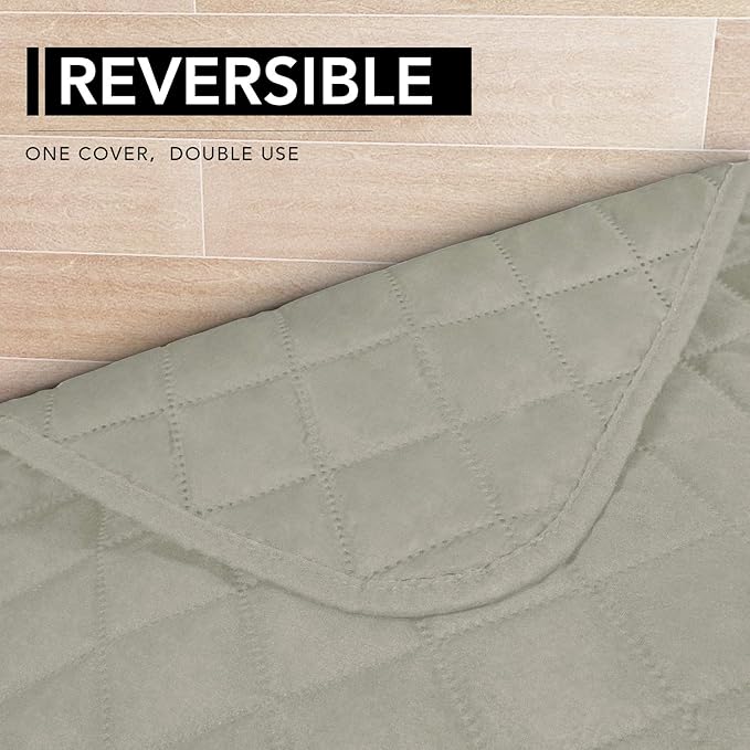 Easy-Going Sectional Couch Covers for Dogs L Shape Sofa Cover Reversible Sofa Slipcover Chaise Lounge Cover Furniture Protector Cover for Pets Dog Cat (42 x 52 inches, Beige/Beige)