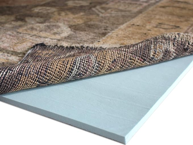 RUGPADUSA - Cloud Comfort Memory Foam - 8' Square - 7/16" Thick - Luxurious Cushioned Rug Pad - Water Resistant