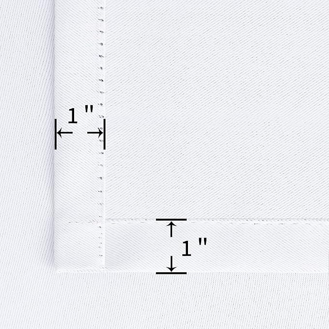 BGment White Curtains 63 Inch Length for Living Room - Rod Pocket Drapes Privacy for Bedroom Dining, 42 x 63 Inch, 2 Panels