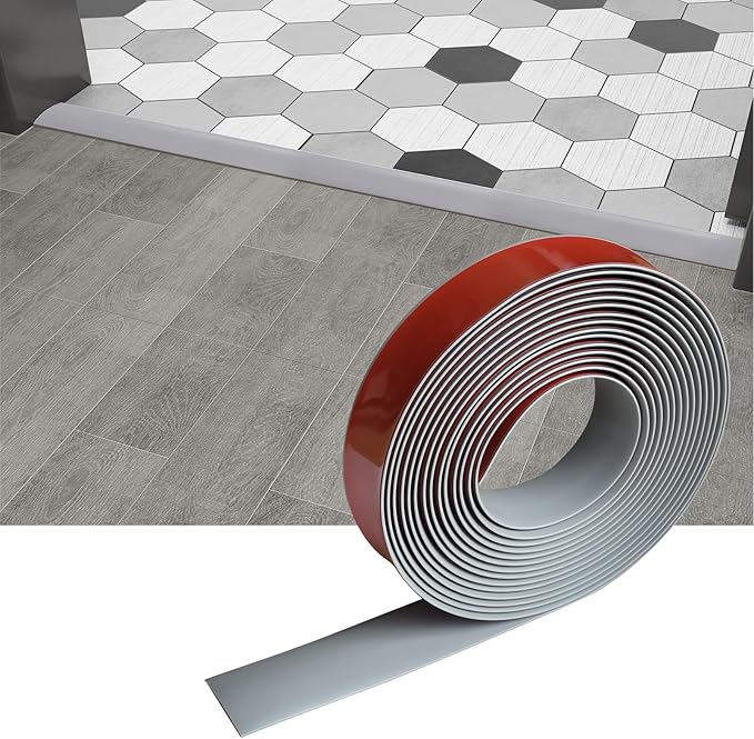 Floor/Door Flat Transition Strip & Self Adhesive Vinyl Edge Trim - Laminate Gap Covering Joining Strip