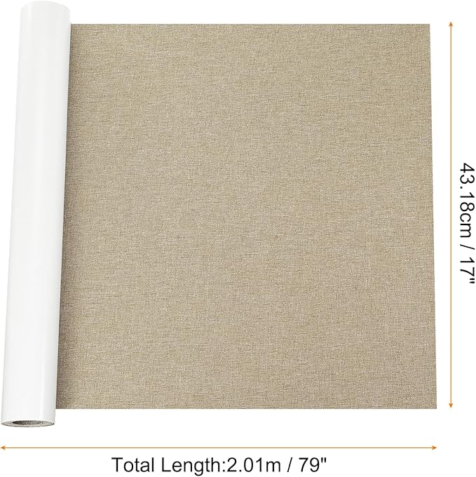 Repair Patches Repair Tape Self-Adhesive DIY Repair Patch Linen Gear Patch for Sofa, Furniture, Chair, Clothing,Tents,17x79 Inch,Light Brown