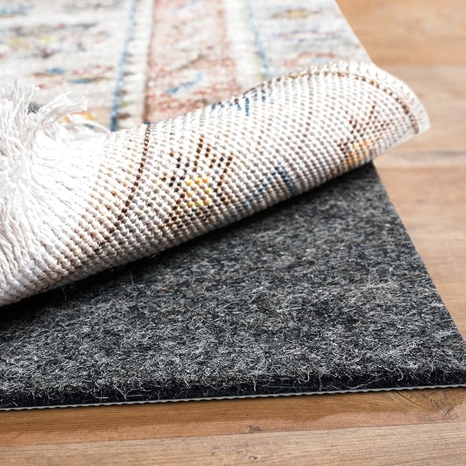 BAGAIL Felt and Natural Rubber Backing Rug Pads 1/4” Thick, 2 x 6 Ft Non Slip Carpet Gripper Keep Rugs in Place, Under Area Rug Protective Cushioned Pads, Carpet Runners, Hardwood Floors Protection