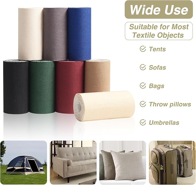 Canvas Repair Tape 4×70 Inch Waterproof Self-Adhesive Fabric Repair Patch for Repairing Boat Covers,Tents,Patio Umbrellas,Car Seats,Luggage,Sofas.(Burgundy)