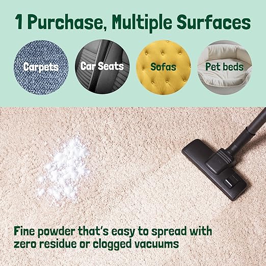 Sunny & Honey Carpet Deodorizer Powder - 20 Oz, Summer Lemonade Scent - Rug Cleaner & Carpet Cleaning Powder for Vacuuming & Upholstery Freshener for Pets & Kids