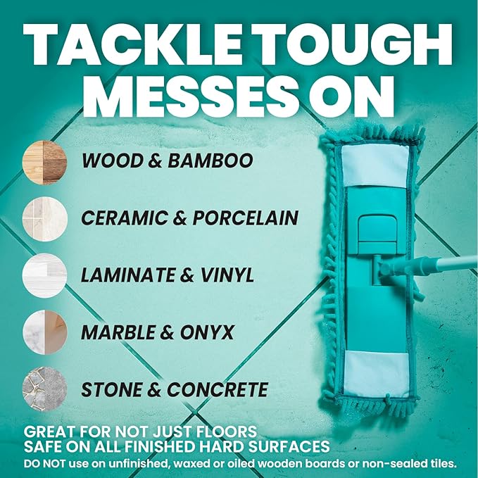Uncle Todd's Ultra Concentrated Floor Cleaner For Mopping: 60 Natural, 100% Dissolvable Sheets for Mopping – Hardwood & Wood Floor Cleaner with Filth-Fighting Enzymes, Plastic-Free Packaging