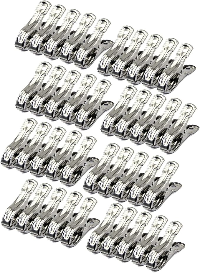 Row Cover Clips 40 Pack 2.2 Inch Stainless Steel Clothes Pins,Towel Clips Beach Towel,Garden Clips,Greenhouse Clamps