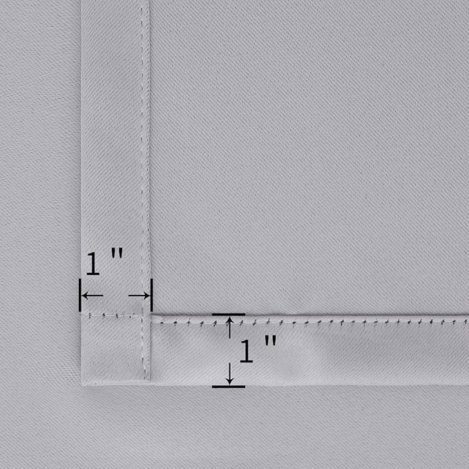BGment Rod Pocket Blackout Curtains for Bedroom - Thermal Insulated Room Darkening Curtain for Living Room, 52 x 54 Inch, 2 Panels, Light Grey