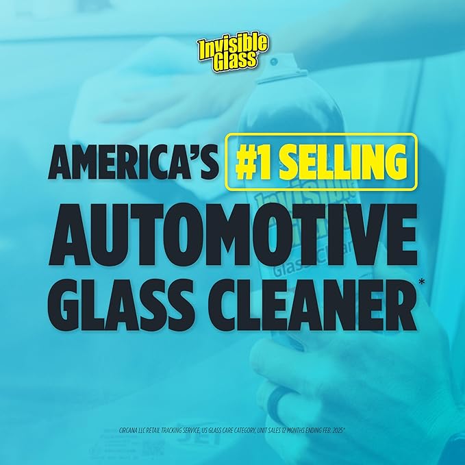 Invisible Glass 92163 Premium Glass and Window Cleaner for Auto and Home Cleans Glass, Windows, Windshields, and More, Streak-Free, Ammonia-Free, Tint-Safe, 16 fl oz