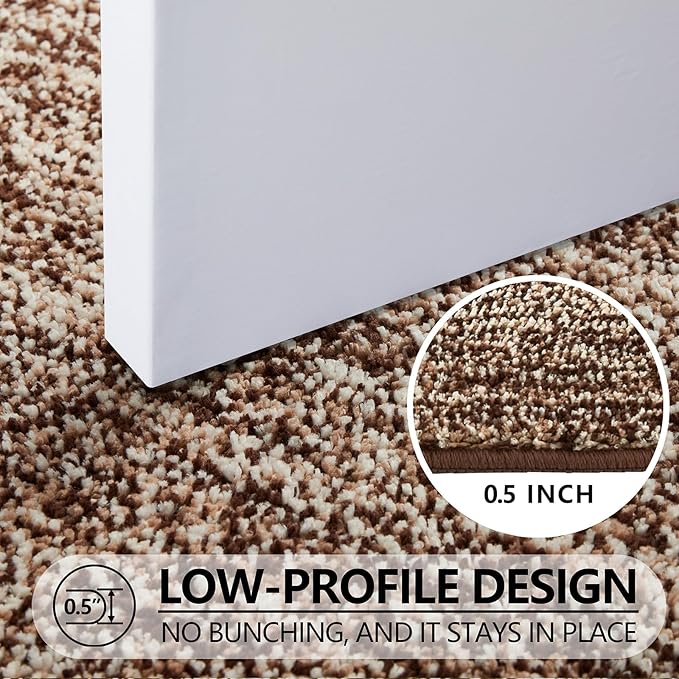 REFETONE Indoor Doormat, Front Door Mat 36"x59" Absorbent Rubber Backing Non Slip Door Mats, Washable Low-Profile Inside Floor Mat Door Rugs for Entryway, Resist Dirt Mud Mat for Dogs, Coffee/Brown