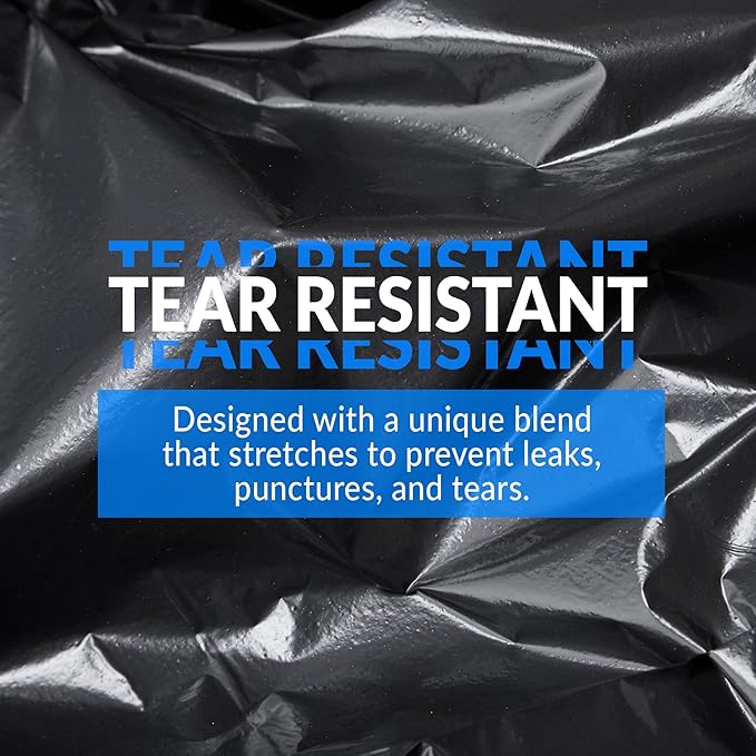 Reli. 16-25 Gallon Trash Bags | 500 Bags | Black | Home, Kitchen | Strong | Garbage