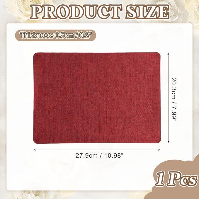PATIKIL Linen Repair Patch, 8 x 11 Inch Self-Adhesive Linen Fabric Repair Patches for Sofa Couch Clothes Handbag Tents Car Seats Furniture, Red