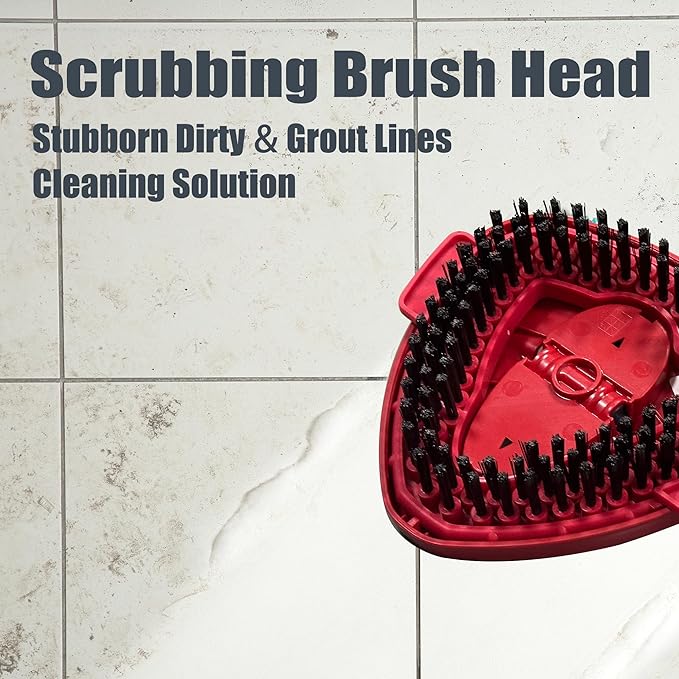Mop Head Replacement for Ocedar: Spin Mop Heads Refill Compatible with O Cedar - 9 Pcs Kit Attachment Included 3 Microfiber Replace Heads, 55" Extended Mop Handle, 1 Mop Base and 1 Floor Scrub Brush