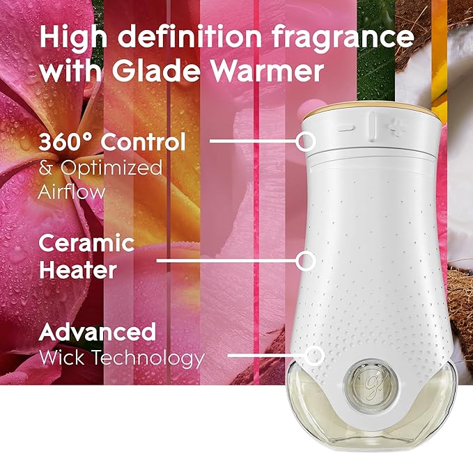 Glade PlugIns Refills Air Freshener, Scented and Essential Oils for Home and Bathroom, Exotic Tropical Blossoms, 6.7 Fl Oz, 10 Count (Packaging May Vary)