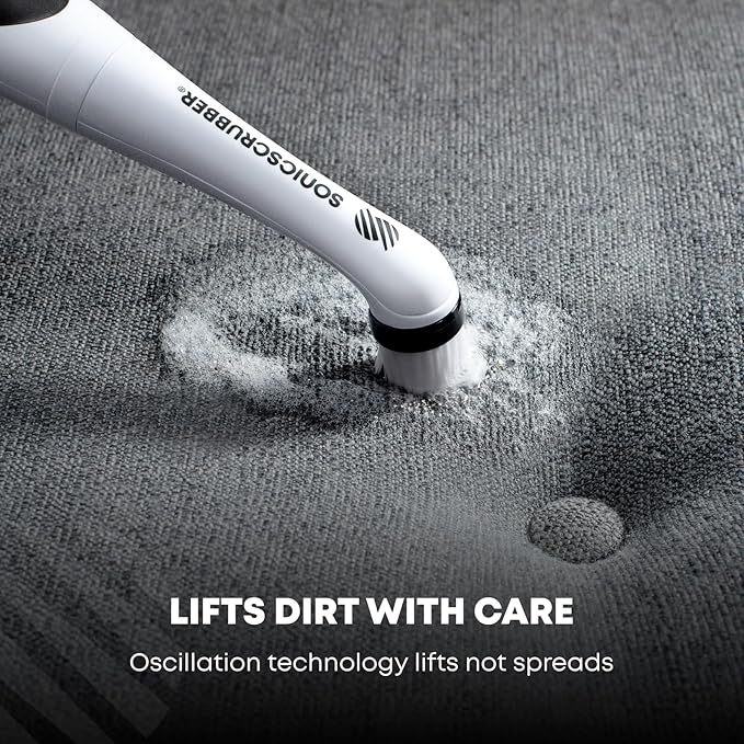 Household Cleaning Brush - Electric Scrubbing Brush - Home, Kitchen & Bathroom - Removes Mould & Cleans Grout (Washing-Up System)