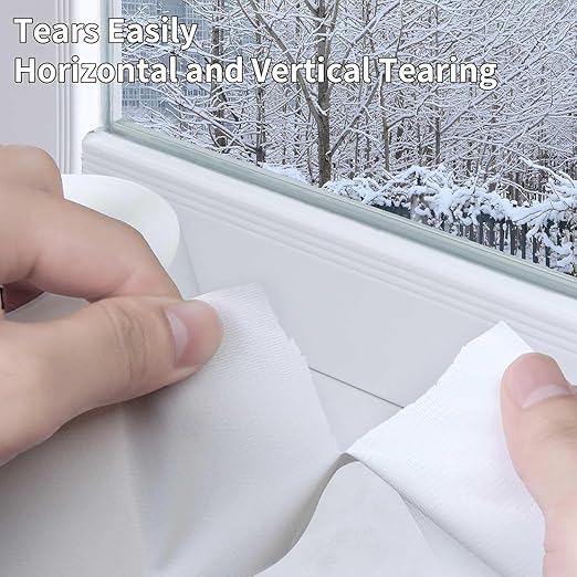3Pack Duct Tape Heavy Duty Single Sided, Strong Adhesive High Strength, Waterproof Mesh Tape for Indoor Outdoor Repairing Sealing Bonding, Easy Use Hand Tearable, 2.36 Inch x 66 Feet, White