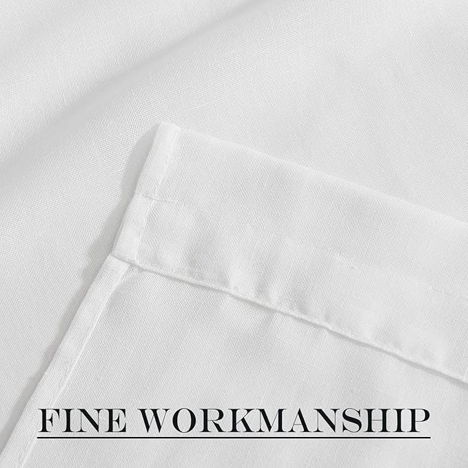 NICETOWN Faux Linen French Door Curtain for Window Sidlight Curtains 72 Inches Long Rod Pocket Kitchen DoorLight-Filtering Privacy Window Decor with Tieback, 12 inch Wide, 1 Panel, White