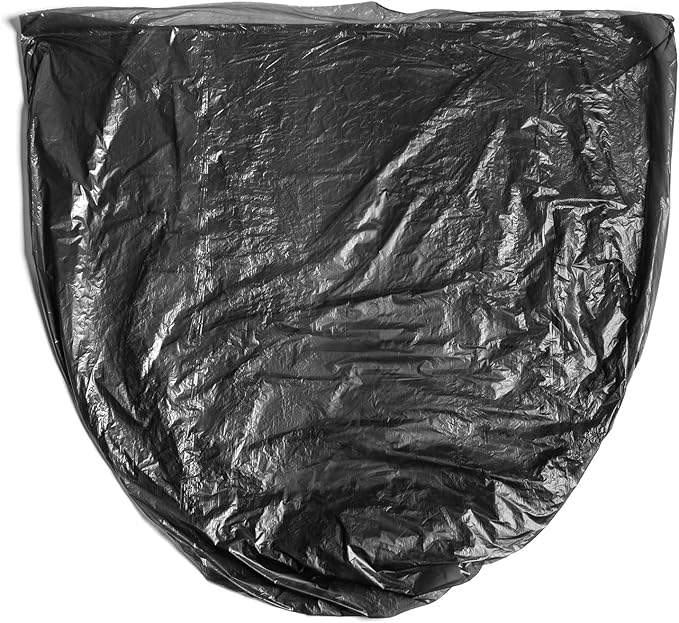 Aluf Plastics High Density Trash Bags, 33 Gallon, 250 Count, 16 Micron (eq), 33" x 40", Black, for Bathroom, Office, Industrial, Commercial, Janitorial, Municipal, Recycling