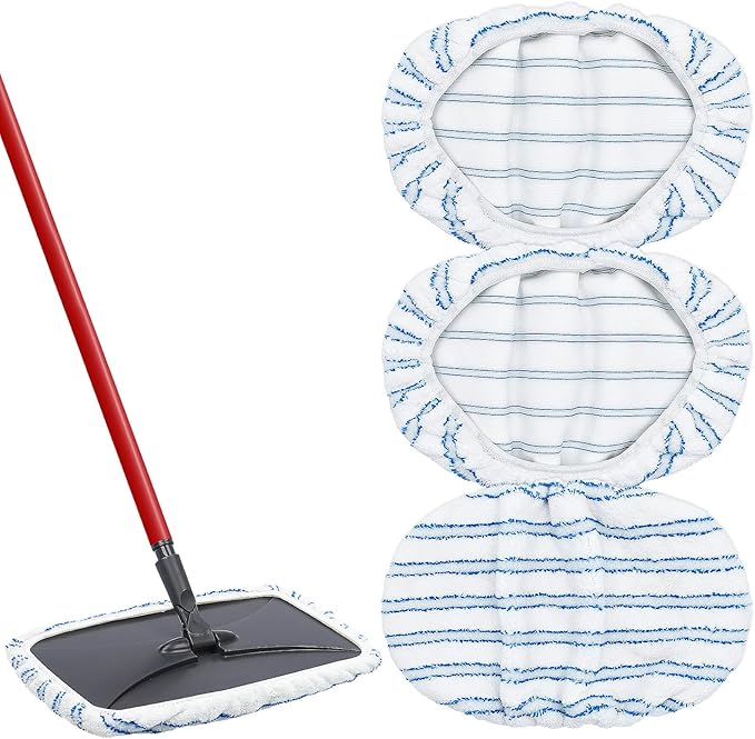 Mop Heads Replacements for Ocedar Hardwood Floor 'N More Microfiber Mop, 3 Pack Mop Refills for O-Cedar Hardwood Floor 'N More Microfiber Mop, 15 x 8 Flat Dust Mop Heads Pads for O Cedar Mop