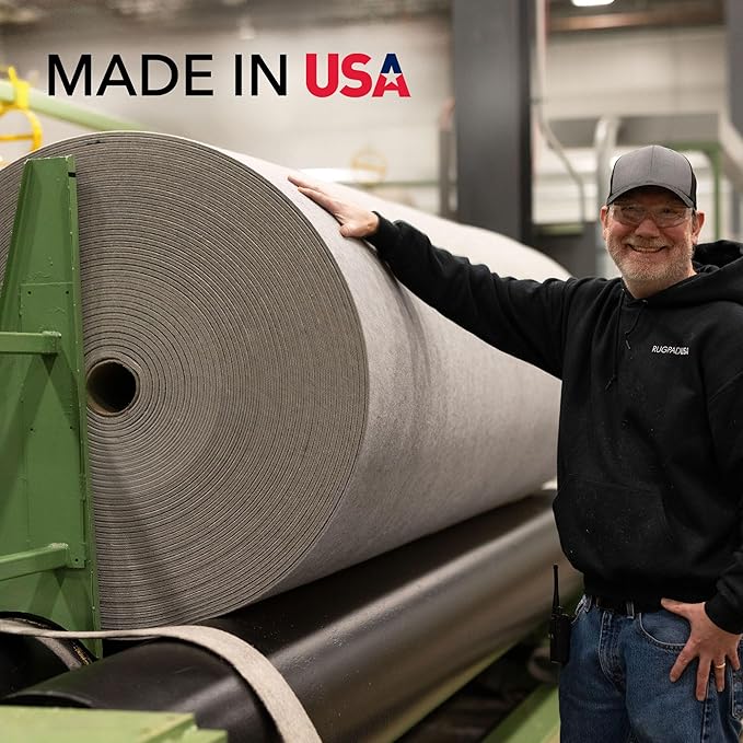 RUGPADUSA - Eco-Plush - 8'x10' - 1/4" Thick - 100% Felt - Premium Cushioned Rug Pad - Available in 3 Thicknesses, Many Custom Sizes