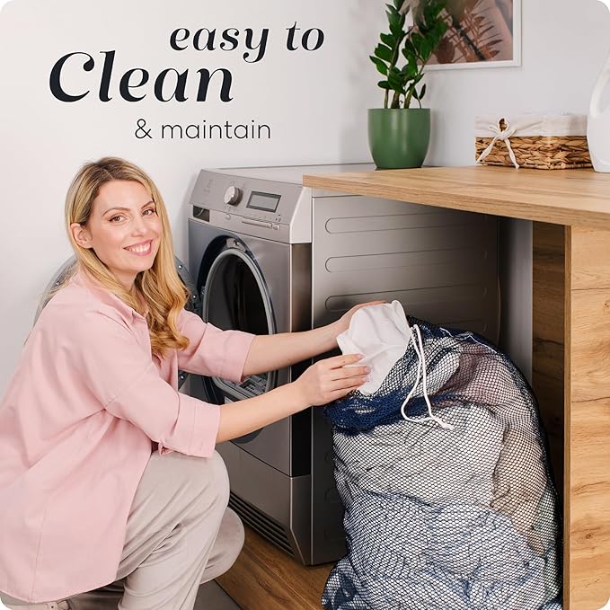 Handy Laundry Mesh XL Laundry Bag - Durable, Machine Washable with Secure Drawstring Closure - Perfect for College Dorms, Laundromats, Apartments (Navy, Large 24" x 36")