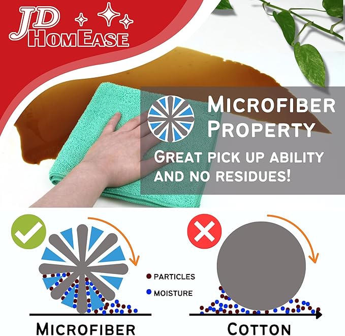 Microfiber Cleaning Cloths,120 Pack, 16"x16", All-Purpose, Softer, Highly Absorbent, Lint-Free, Reusable, Washable Pro Towels, Black, for House, Kitchen, Bathroom, Car, Office