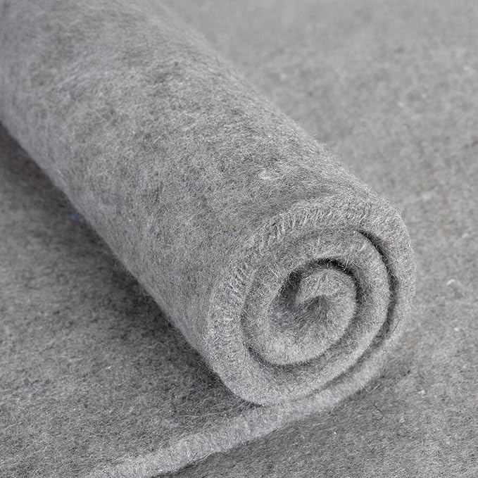 RUGPADUSA - Eco-Plush - 7'10" x 9'10" - 1/2" Thick - 100% Felt - Luxurious Cushioned Rug Pad - Available in 3 Thicknesses, Many Custom Sizes