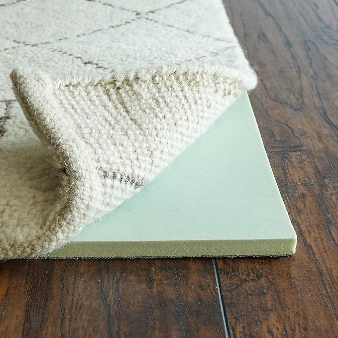 RUGPADUSA - Cloud Comfort Memory Foam - 6'x9' - 7/16" Thick -Luxurious Cushioned Rug Pad - Water Resistant