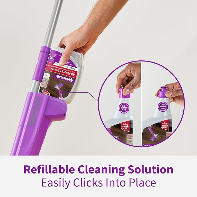 Rejuvenate Click N Clean Multi-Surface Spray Mop All-in-One Kit Cleans and Revitalizes Floors, 1 Count