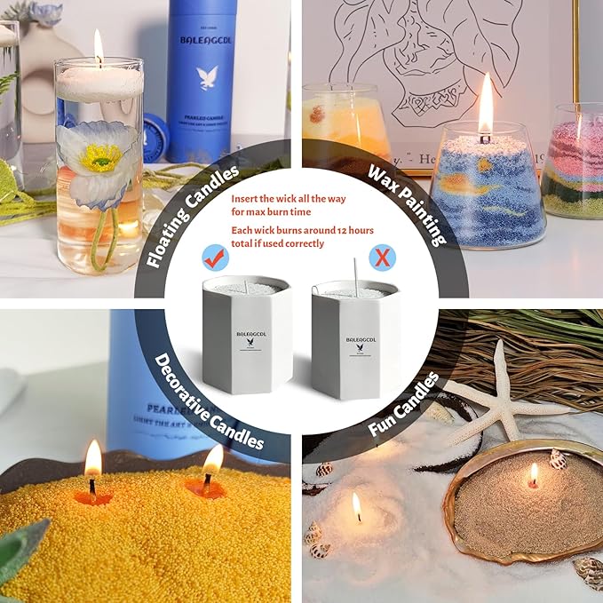 Osmanthus Scented Pumpkin Pearled Candle 18oz Luxury Sand Candle Granulated Wax - 30 Cotton Wicks - Wax for Candle Making Decorative Candles Smooth and Clean Burning Lasts up to 120 Hours