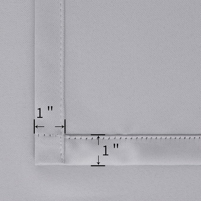 BGment Rod Pocket Blackout Curtains for Bedroom 72 Inches Length - Thermal Insulated Room Darkening Curtain for Living Room, 42 x 72 Inch, 2 Panels, Light Grey
