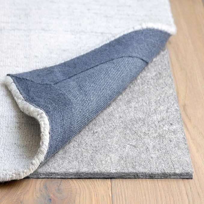 RUGPADUSA - Dual Surface - 2'x3' - 3/8" Thick - Felt + Rubber - Enhanced Non-Slip Rug Pad - Adds Comfort and Protection - for Hard Surface Floors
