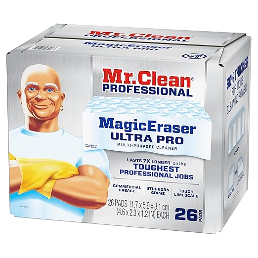 P&G Professional Mr. Clean Magic Eraser, Multi-Purpose Cleaner, 26 Count, Cleaning Sponge, Commercial Cleaning Supply, Commercial Grease Cleaner