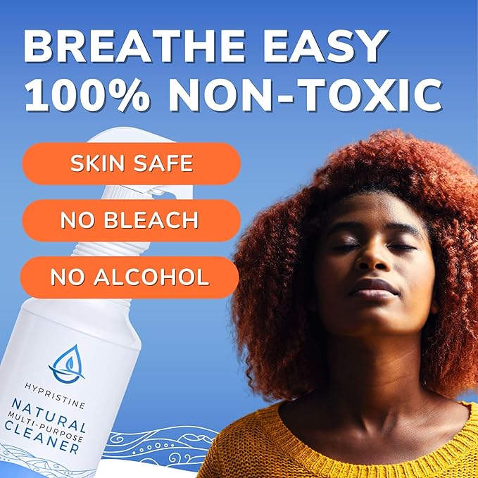 PURE Hypochlorous Acid Spray, Multi-Purpose Cleaner, Superior Shelf Life, 0% Bleach, 0% Alcohol, Food Contact Safe, Eliminate Non-Living Allergens, Remove Pet Odor, Clean Any Surface