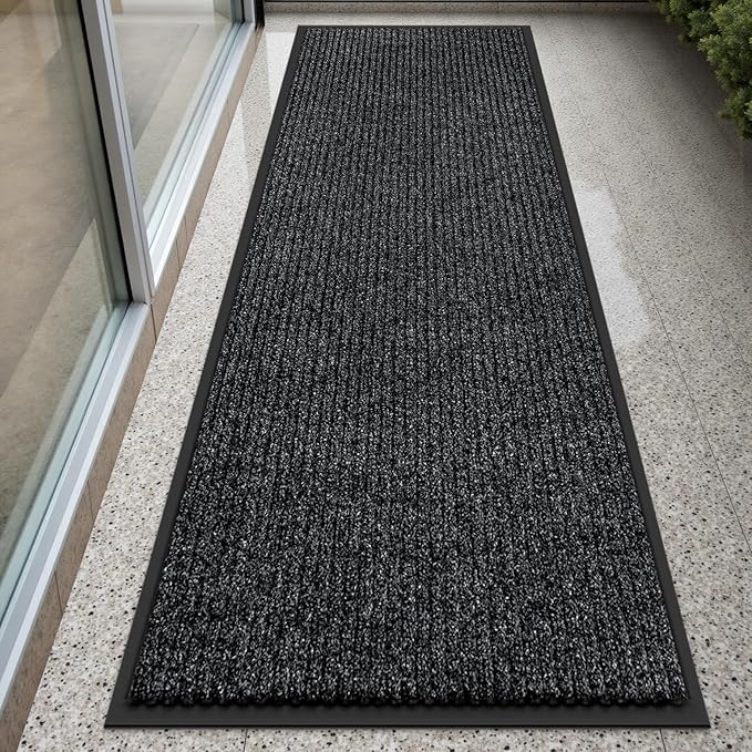 Vicwe Indoor Outdoor Door Mat, 3'x6' Heavy Duty Front Door Mat, Non-Slip Washable Doormats Entrance Mats, Dirt Resistant and Absorbent Doormat, Commercial Outdoor Entrance Floor Mat for Home Office