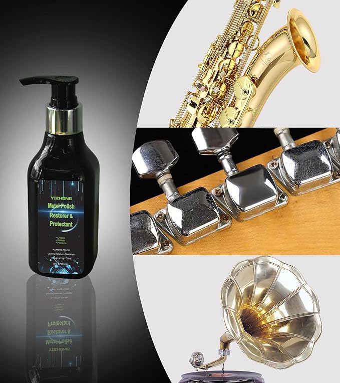 Musical Instrument Polishing Cleaning, Rust Removal, Restoration & Oxidation Protection Kit Various Instruments, Suitable for Brass, Silvering,Chrome-Plated Metal, Stainless Steel Surfaces