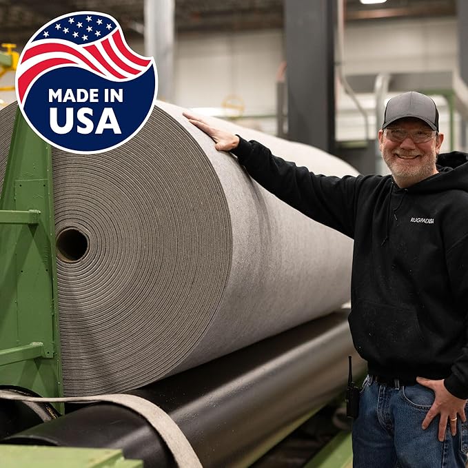 RUGPADUSA - Eco-Plush - 12' Square - 1/4" Thick - 100% Felt - Premium Cushioned Rug Pad - Available in 3 Thicknesses, Many Custom Sizes