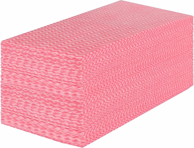 Handi Wipes Reusable Cloths, Red Disposable Kitchen Cleaning Towel Roll, Heavy Duty J Cloth,50 Count