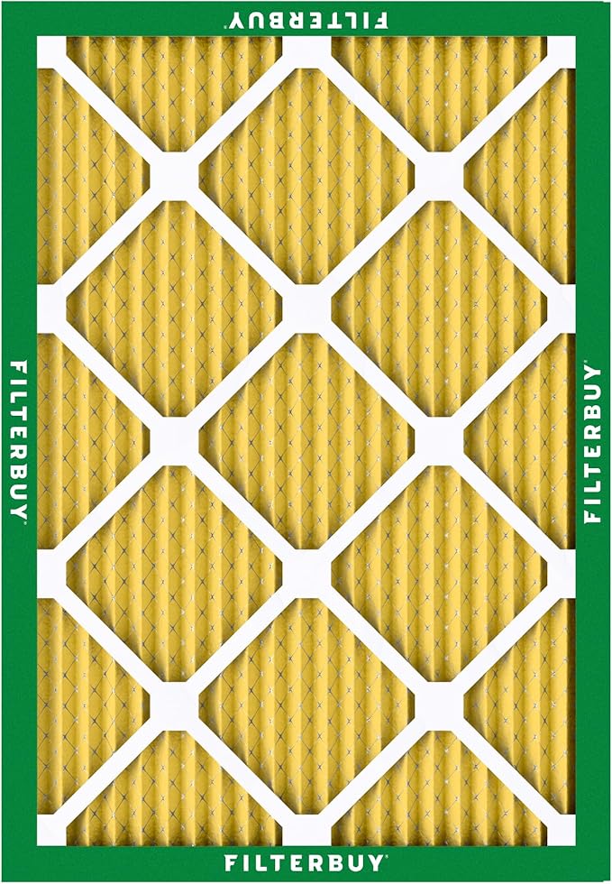 Filterbuy 18x20x1 Air Filter MERV 11 (MPR 1200) Allergen Defense Replacement (4-Pack), Electrostatic Pleated HVAC AC Furnace Filters, Made in USA (Actual Size: 17.50 x 19.50 x 0.75)