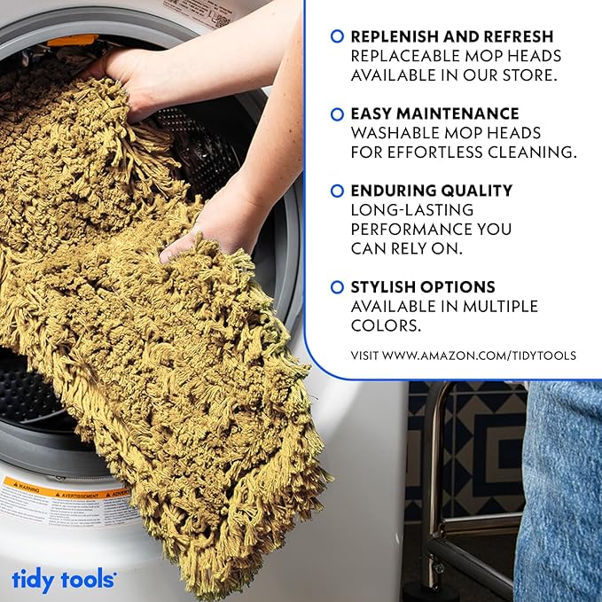 48 Inch Yellow Commercial Dust Mop & Floor Sweeper with Extendable Handle – Mop for Hardwood, Tile, and Concrete Floor Cleaning