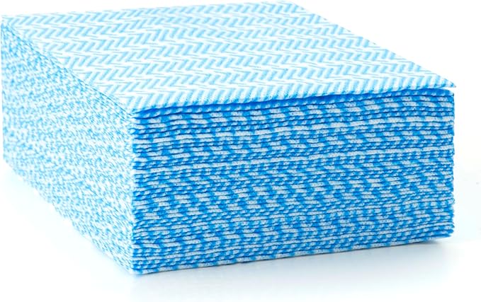 Handi Wipes Reusable Cloths Disposable Cleaning Towels Dry Kitchen Wipes Reusable Dish Towel Washcloths Dry Fast Multi-Purpose Heavy Duty Towels, Thick and Absorbnet, Blue, Pack of 120