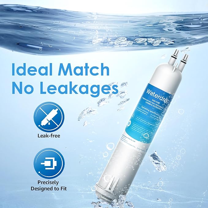 Waterdrop EDR3RXD1 Replacement for Everydrop® Filter 3, 4396841, 4396710, Kenmore® 46-9083, 46-9030, WD-F08 Refrigerator Water Filter, 3 Filters