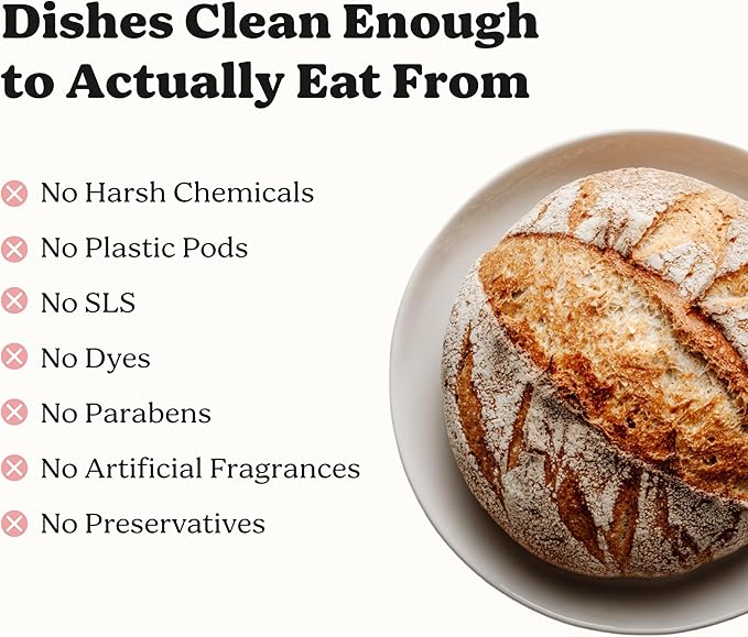 Pronounce Dishwasher Detergent - Cleaner Ingredients, Fragrance Free - Ultra Concentrated Dish Soap, Cuts Grease and Grime, Dishwasher Pods Alternative (Residue-Free). (80 Loads, Unscented)