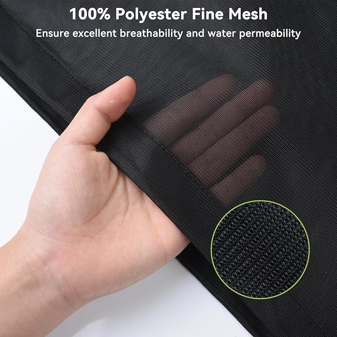 OTraki 2pcs Ex Large Mesh Laundry Bags 36x43 Inch Fine Mesh Washing Bag Drawstring Dirty Clothes Machine Washable Net Laundry Bag Heavy Duty Garment Bag for Home Travel Dorm Black